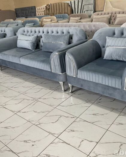 Комплект мягкой мебели 788 в серо-голубом цвете — купить в Дагестане — купить в Дагестане