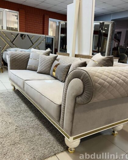 Диван и кресло Прадо серо-бежевые в Дагестане — купить в Дагестане — фото 1