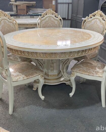 Раздвижной стол с 6 стульями в классическом стиле — купить в Дагестане — купить в Дагестане