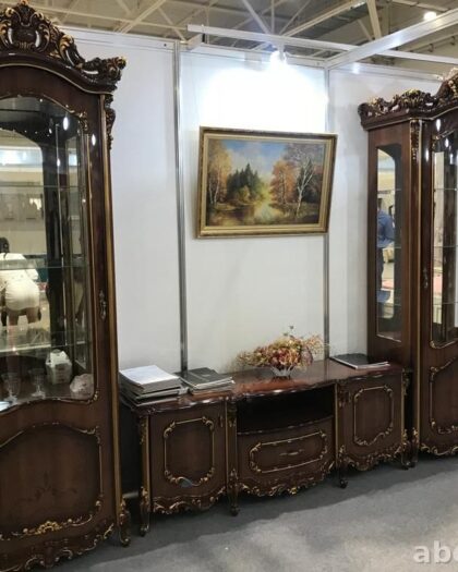 Комплект мебели 892: витрины и тумба под ТВ в классическом стиле — купить в Дагестане