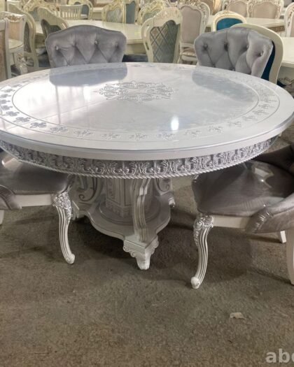 Купить круглый раздвижной стол с резным декором в Дагестане — купить в Дагестане