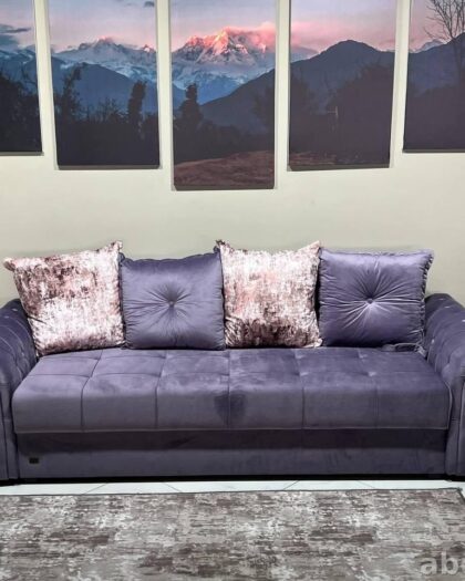 Диван Париж 896 фиолетовый с подушками, купить в Дагестане — купить в Дагестане — фото 1