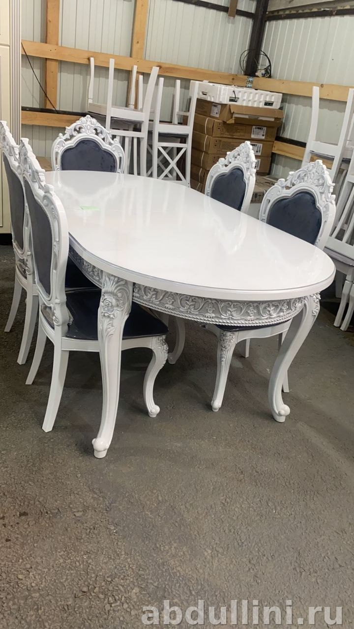 Раздвижной стол с 6 стульями купить в Дагестане | Мебель от производителя — купить в Дагестане