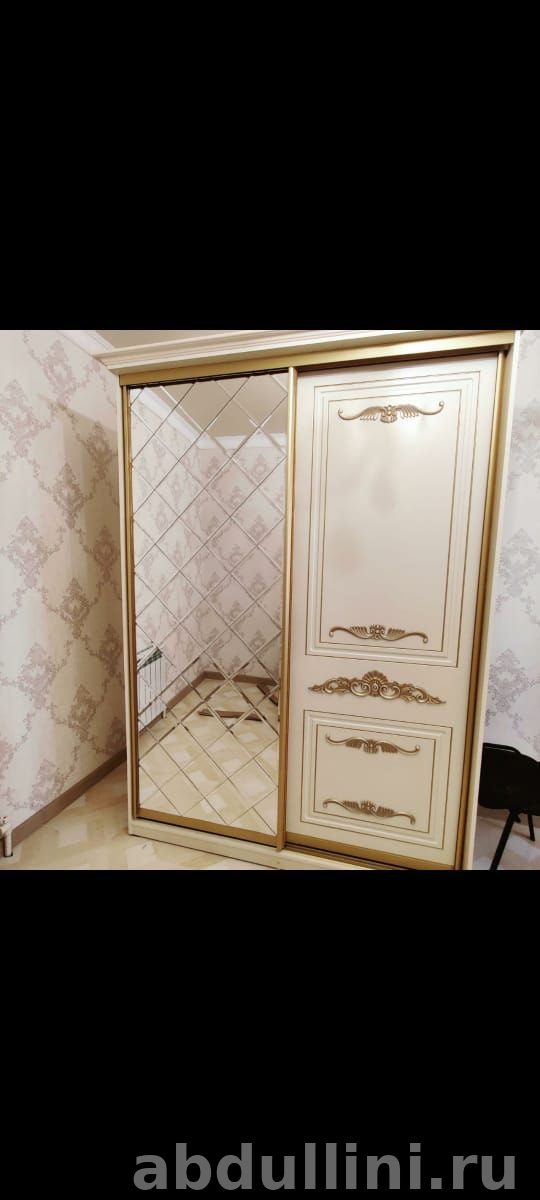 Шкаф-купе с зеркалом в стиле неоклассика — купить в Дагестане — купить в Дагестане — фото 1
