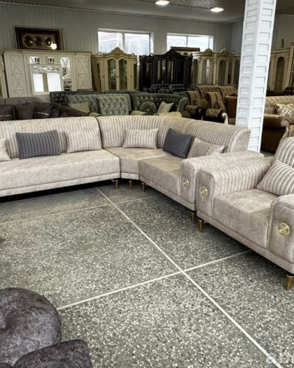 Угловой диван 1084 с креслом в Дагестане — стиль и комфорт — купить в Дагестане — фото 1