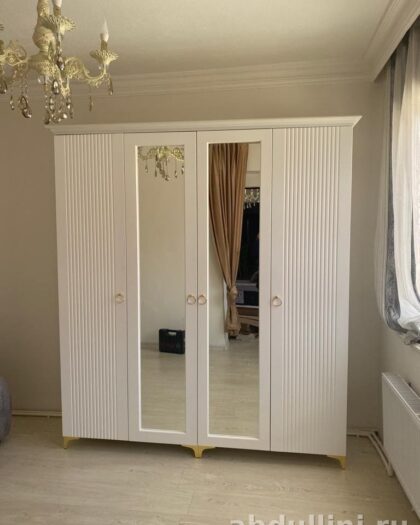 Шкаф «Милан» белый с зеркальными вставками — купить в Дагестане — купить в Дагестане — фото 1