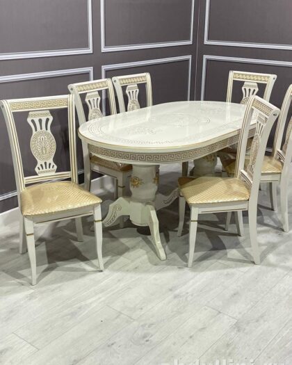 Стол раздвижной 1201 и стулья в стиле неоклассика — купить в Дагестане (раздвижной) — купить в Дагестане — фото 1