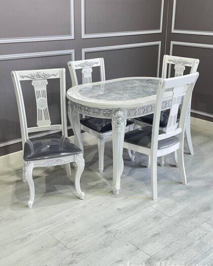 Раздвижной стол 1204 с резными стульями — купить в Дагестане — купить в Дагестане — фото 1