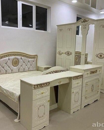 Комплект мебели 1356 Азалия люкс: кровать, шкаф, комод, столик — купить в Дагестане