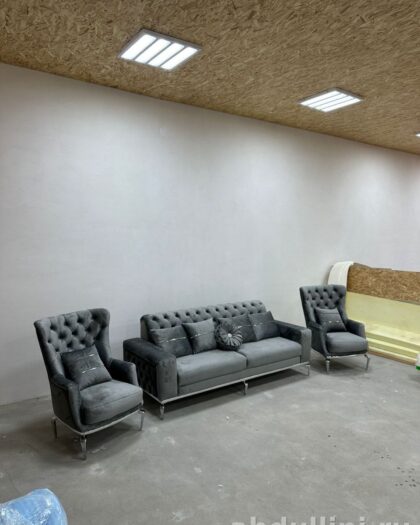 Диван и два кресла Адель в сером цвете — купить в Дагестане (Адель) — купить в Дагестане — фото 1