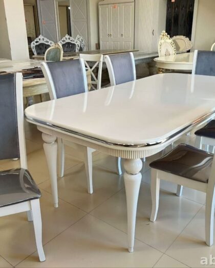 Обеденный комплект 1375: стол и 8 стульев в Дагестане (раскладной) — купить в Дагестане