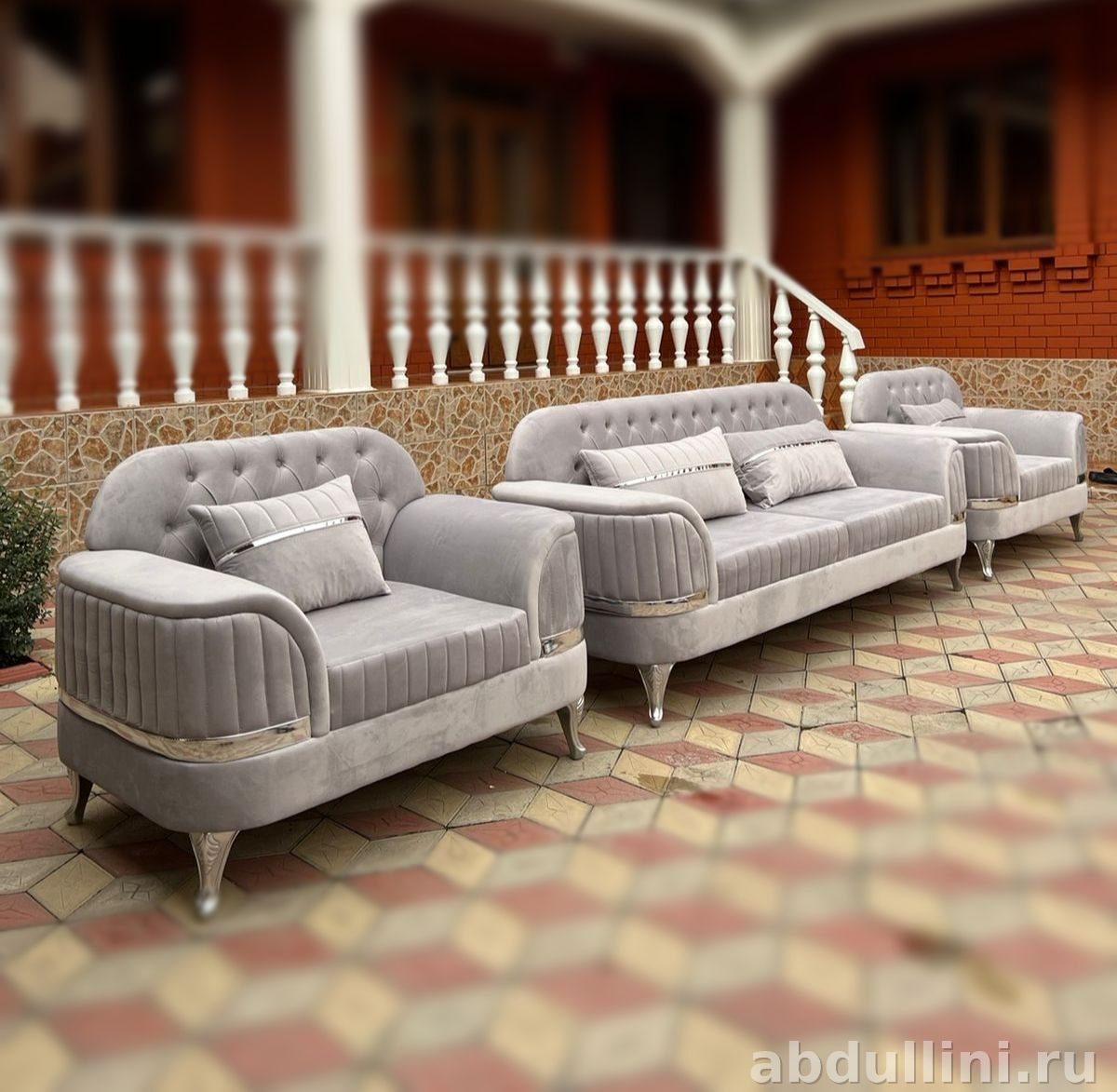 Диван и кресла Манго 1447 в сером цвете — купить в Дагестане — купить в Дагестане — фото 3