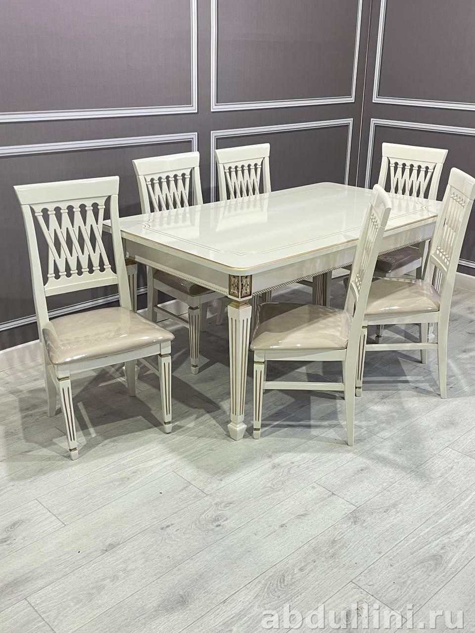 Стол и 6 стульев в классическом стиле — купить в Дагестане