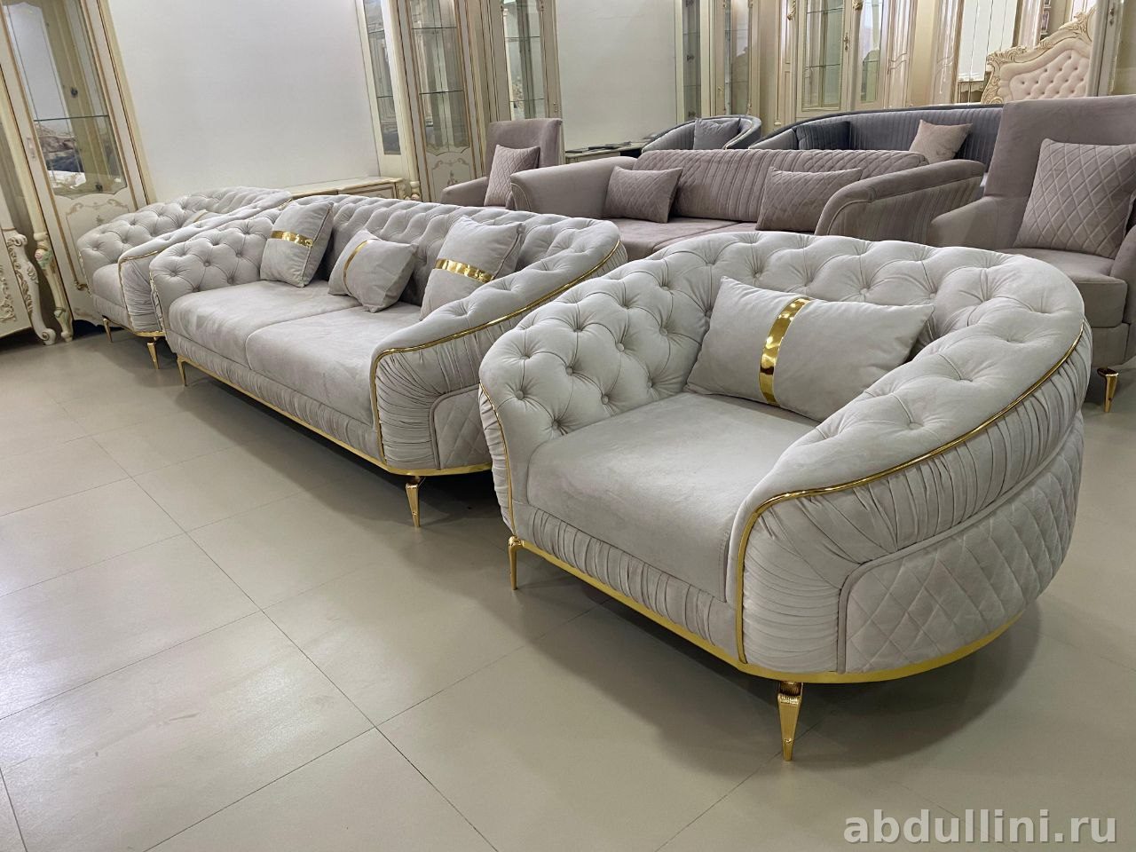 Диван и два кресла в стиле неоклассика, купить в Дагестане (разный размер) — купить в Дагестане — фото 1