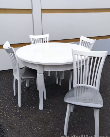 Круглый раздвижной стол 1641 с 4 стульями — купить в Дагестане (1641) — купить в Дагестане