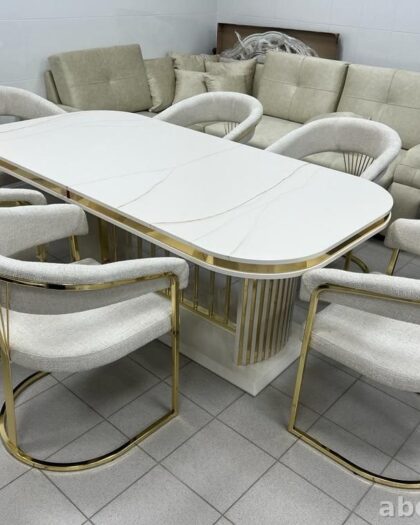 Мебельный набор 1688: стол и стулья в стиле ар-деко — купить в Дагестане — фото 1