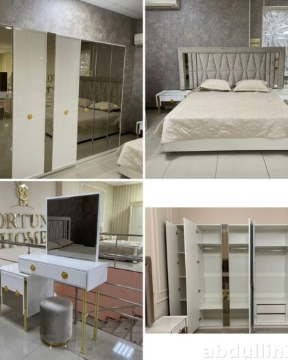 Готовый комплект мебели для спальни 1713 в белом цвете — купить в Дагестане