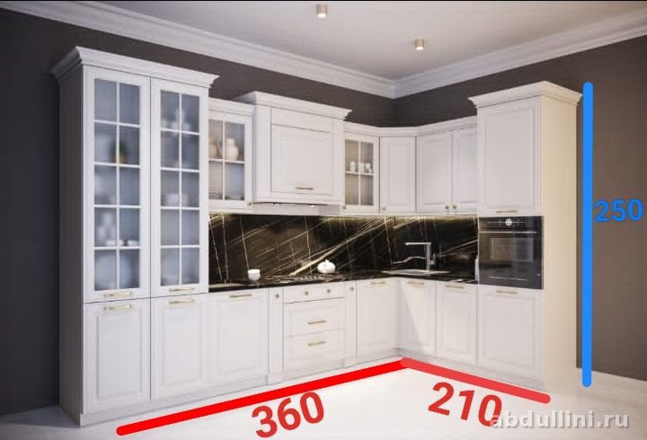 Кухня Гарвард 45 — белый матовый гарнитур в Дагестане (45, 35) — купить в Дагестане — фото 1