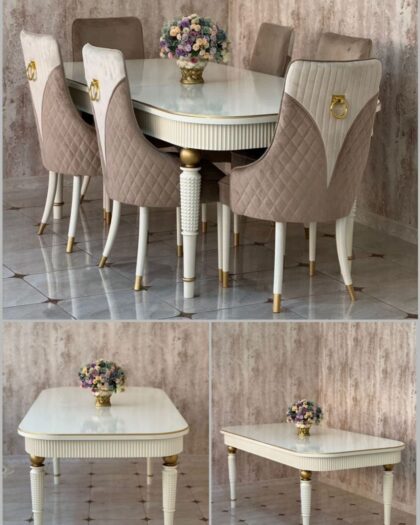 Обеденный стол 1838 с 6 стульями в стиле неоклассика | Купить в Дагестане (разные модели, комплектация) — купить в Дагестане