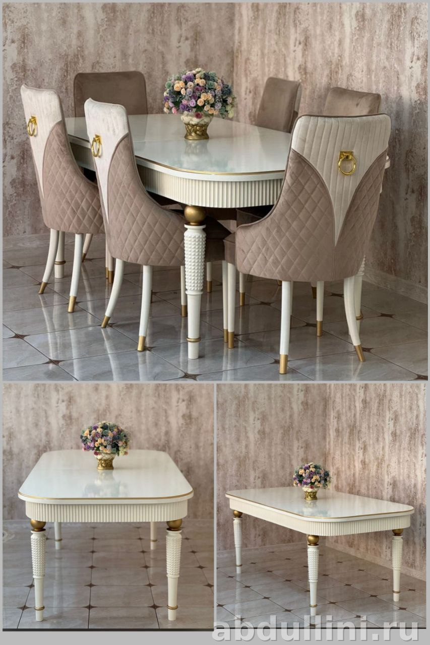 Обеденный стол 1838 с 6 стульями в стиле неоклассика | Купить в Дагестане (разные модели, комплектация) — купить в Дагестане