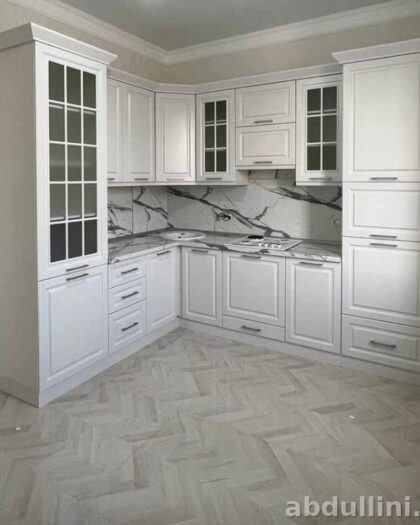 Кухня Палермо 1855 — белая угловая кухня в Дагестане — купить в Дагестане