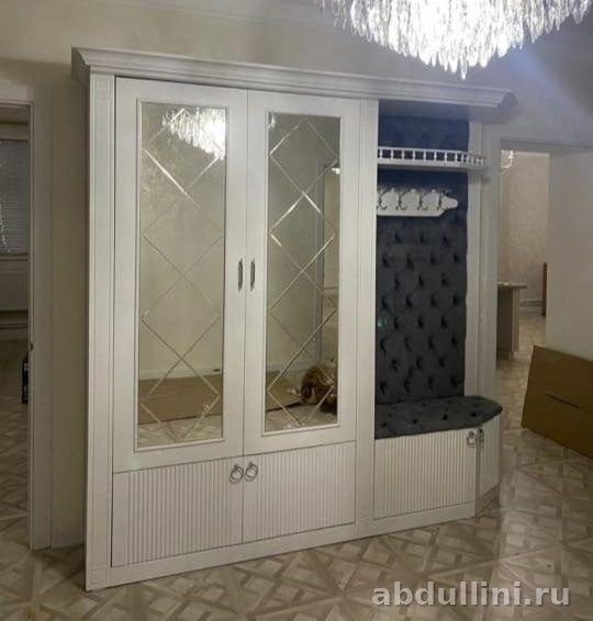 Прихожая Глория 5 Макс белая с зеркалами купить в Дагестане другой размер — купить в Дагестане