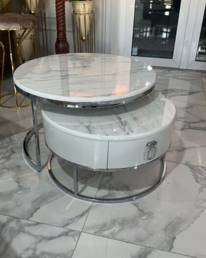 Журнальный столик 1922 — купить в Дагестане | МДФ, белый глянец — купить в Дагестане — фото 1