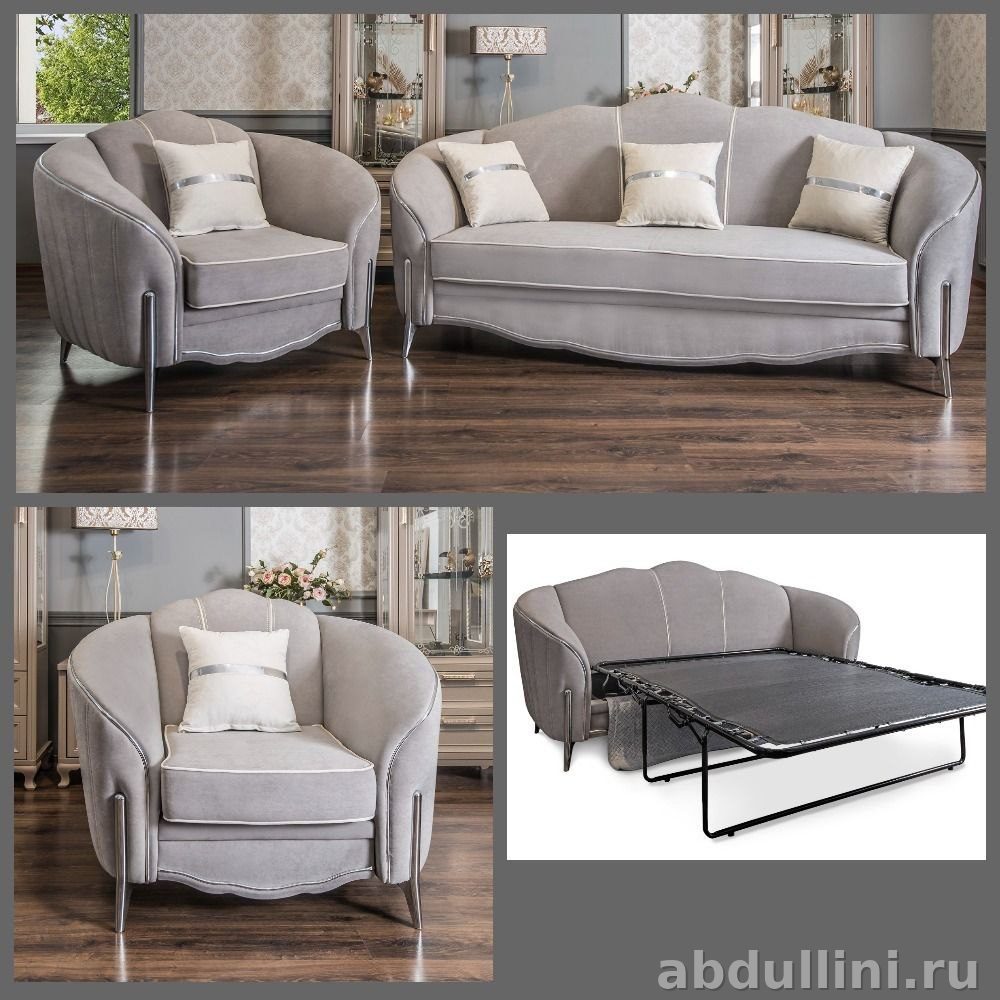Диван 1954 серый с серебром — купить в Дагестане — купить в Дагестане