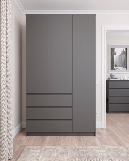 Шкаф Челси 120 графит — купить в Дагестане — купить в Дагестане — фото 1