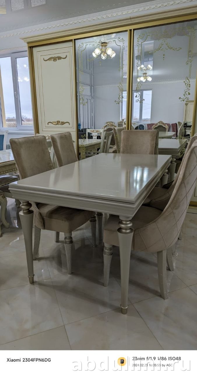 Обеденный комплект 2011: стол и стулья в стиле неоклассика — купить в Дагестане — фото 2