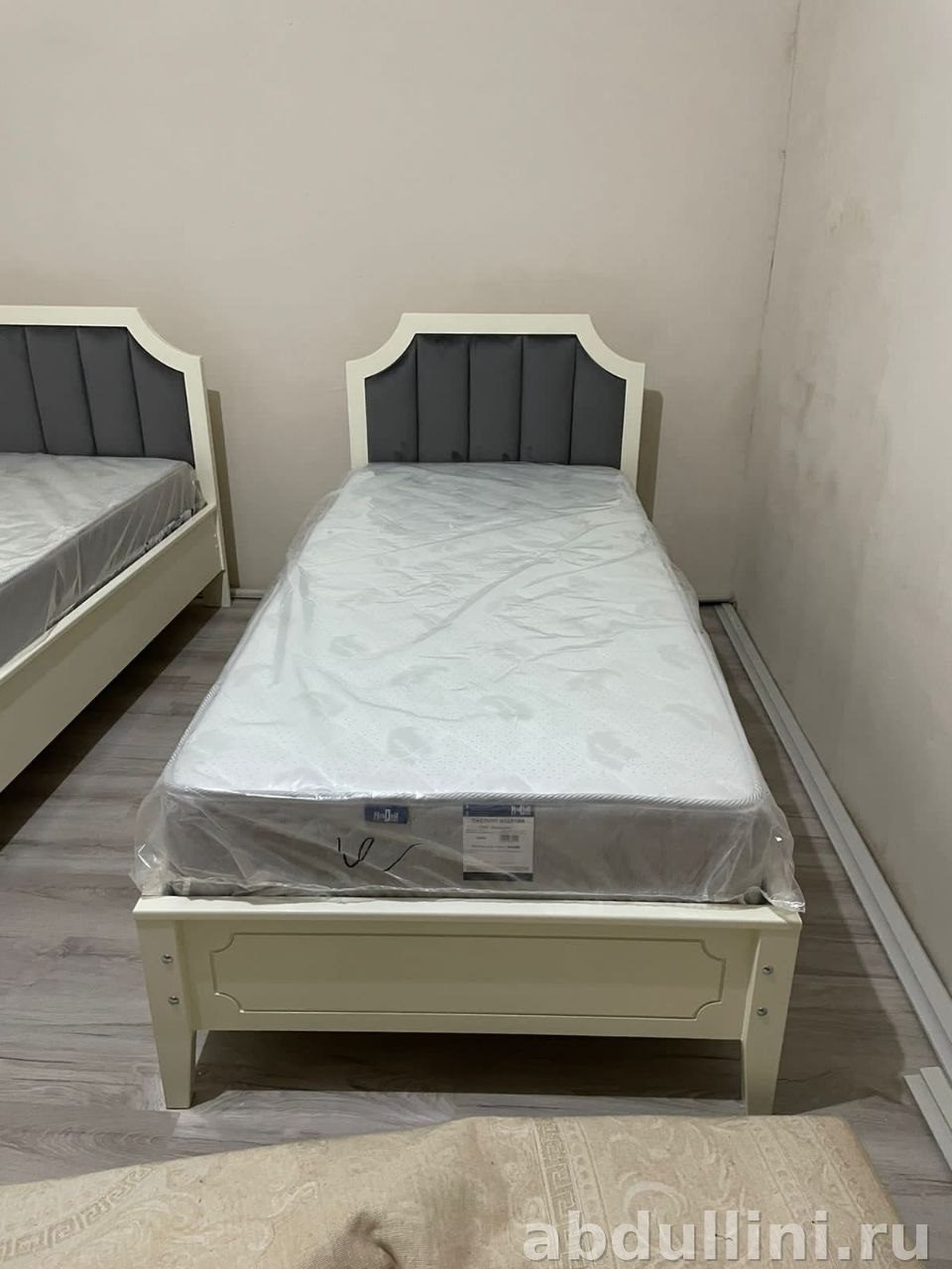Односпальная кровать 2137 в Дагестане — белая с матрасом — купить в Дагестане — фото 1