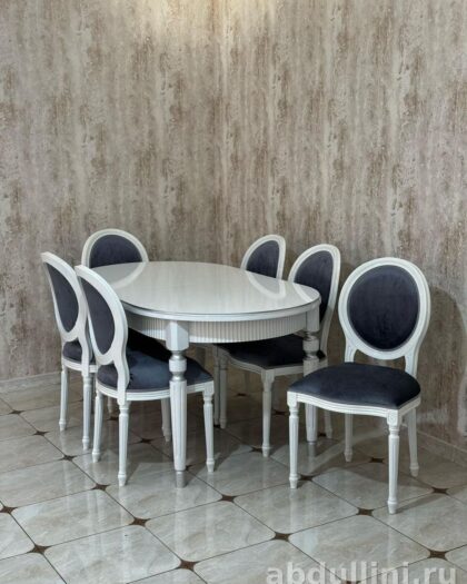 Обеденный стол Рифленка с 6 стульями в Дагестане Рифленка — купить в Дагестане
