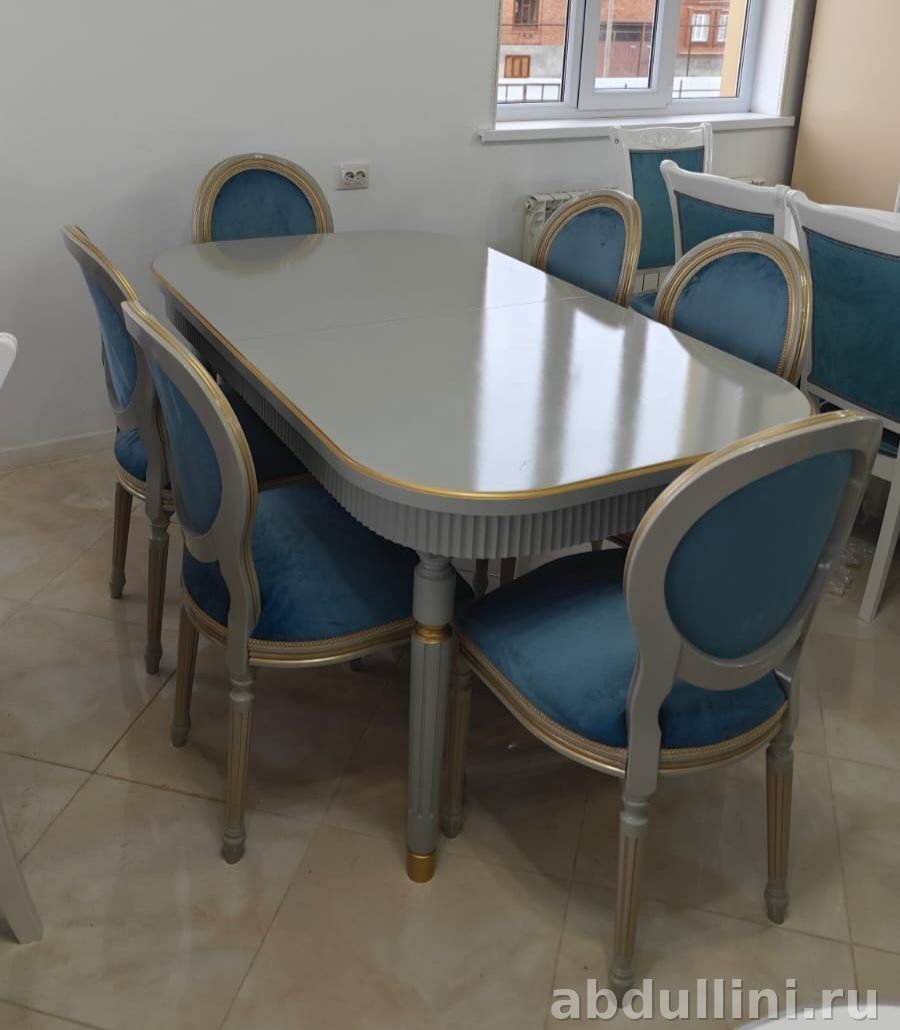 Стол Рифленка с раздвижным механизмом и стульями — купить в Дагестане — фото 1