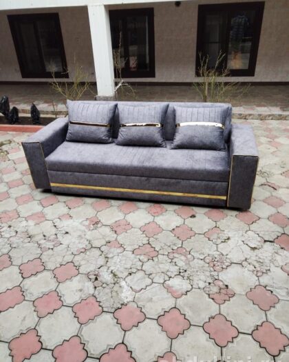 Диван Комфорт серый с золотистыми акцентами — купить в Дагестане — купить в Дагестане — фото 1