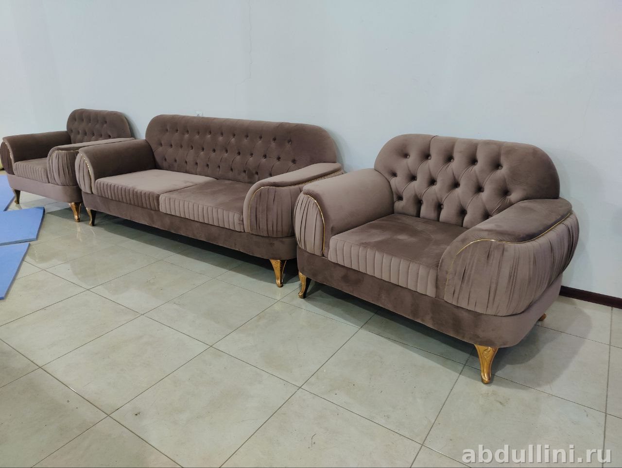 Диван с креслами 2256 в стиле капитоне — купить в Дагестане (капитоне) — купить в Дагестане — фото 1