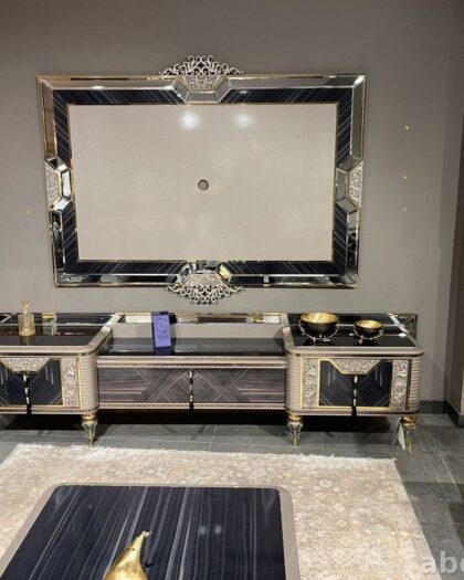 ТВ с панелью «Neva» — мебель для гостиной в стиле неоклассика «Neva» — купить в Дагестане