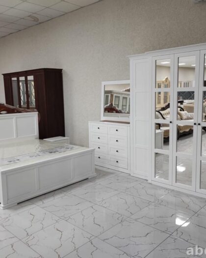 Кровать 2331 с комодом и шкафом — купить в Дагестане цвет белый — купить в Дагестане