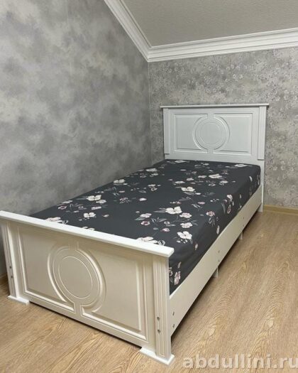 Кровать «Адель» белая односпальная, неоклассика, Дагестан — купить в Дагестане