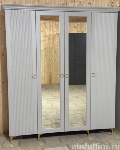 Шкаф Мия 2358 серый с зеркалами — купить в Дагестане серый — купить в Дагестане