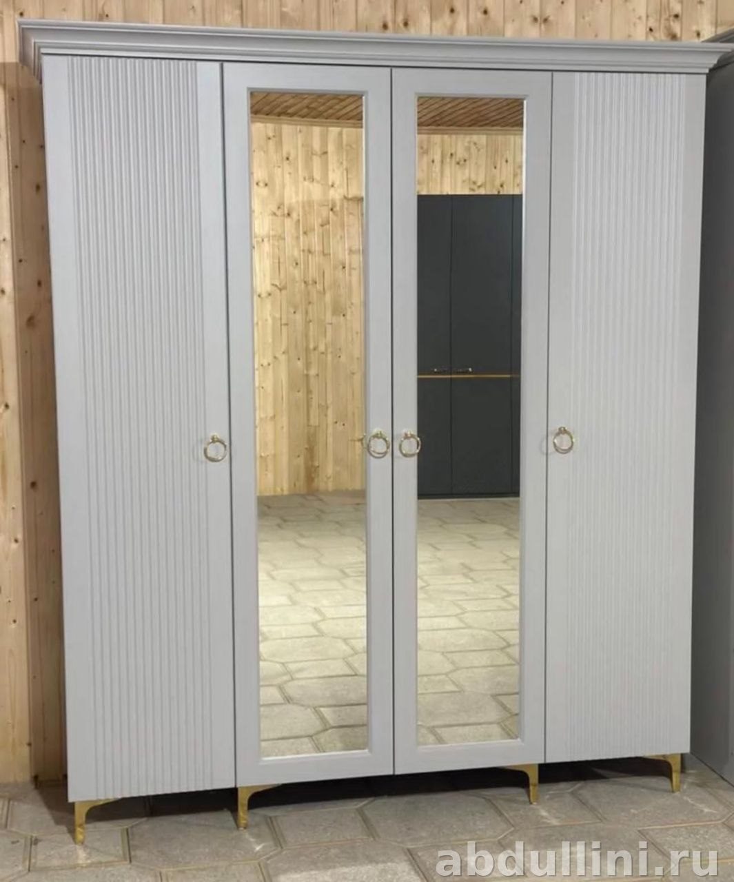 Шкаф Мия 2358 серый с зеркалами — купить в Дагестане серый — купить в Дагестане