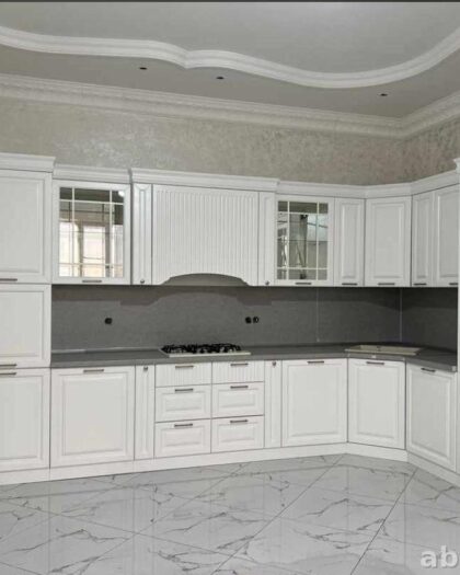 Кухня Женева — белый гарнитур из МДФ и ЛДСП в Дагестане — купить в Дагестане