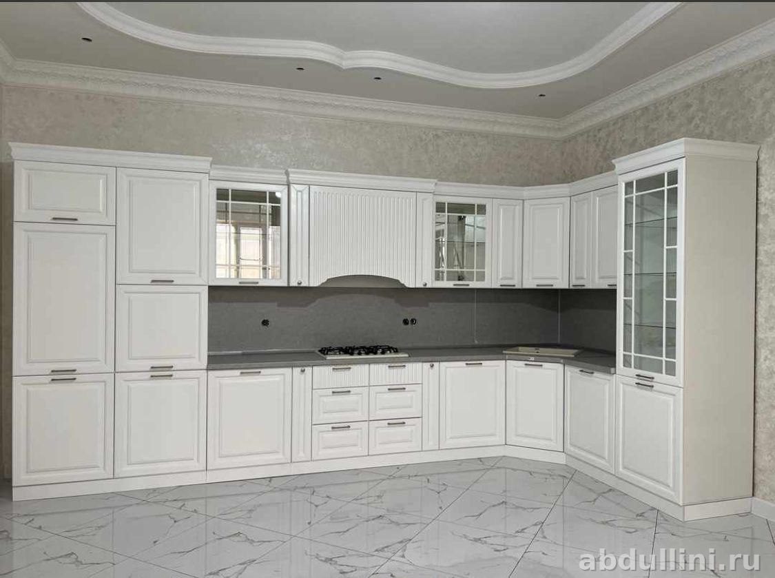 Кухня Женева — белый гарнитур из МДФ и ЛДСП в Дагестане — купить в Дагестане