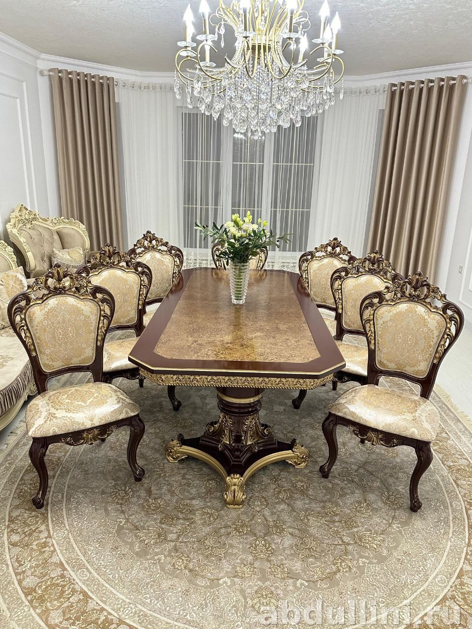 Обеденный стол Голд и стулья Шейх — купить в Дагестане — купить в Дагестане — фото 1