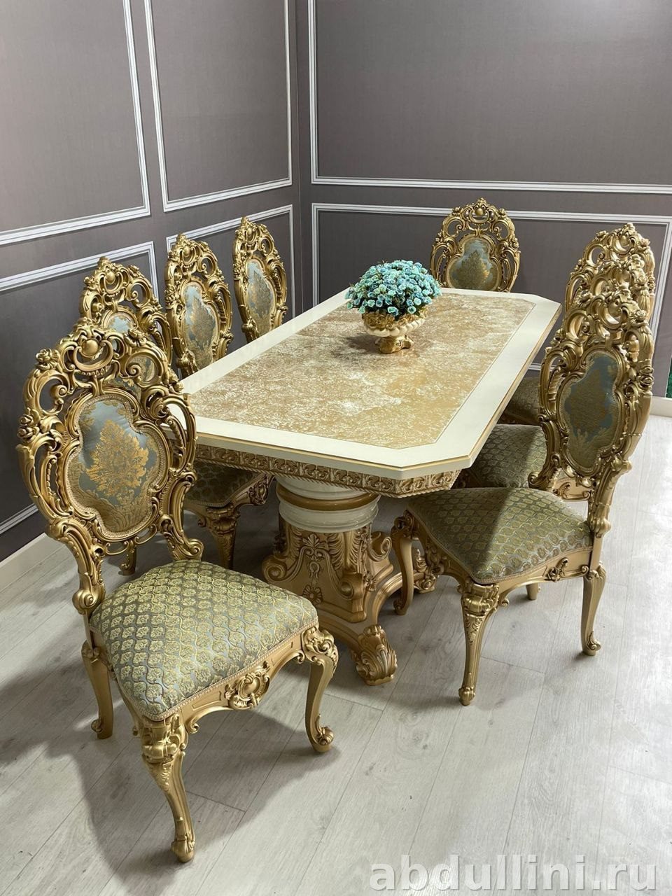 Обеденный комплект 2379: стол и стулья в стиле барокко — купить в Дагестане — фото 2