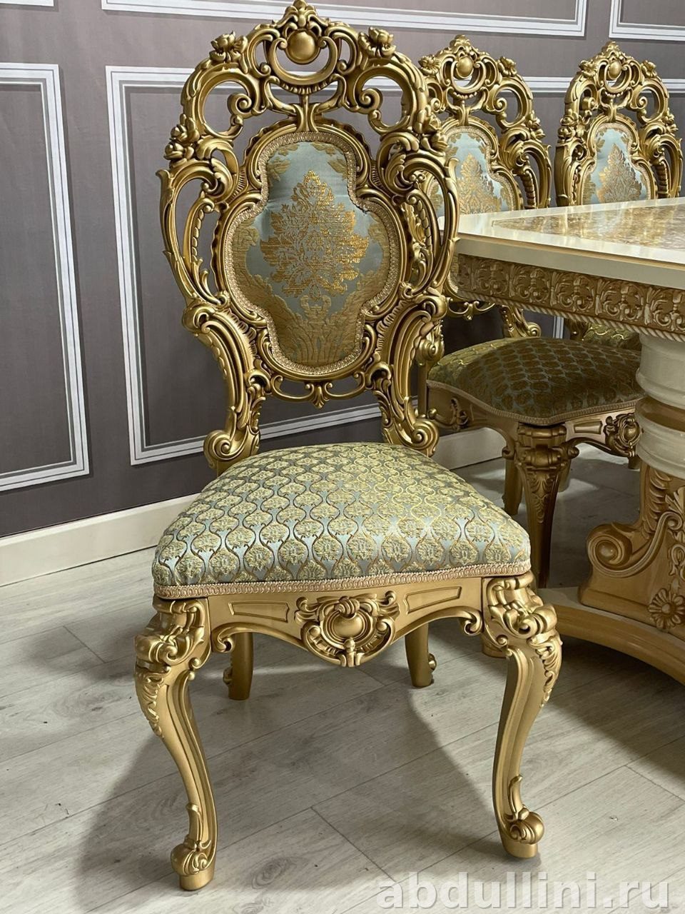 Обеденный комплект 2379: стол и стулья в стиле барокко — купить в Дагестане — фото 3