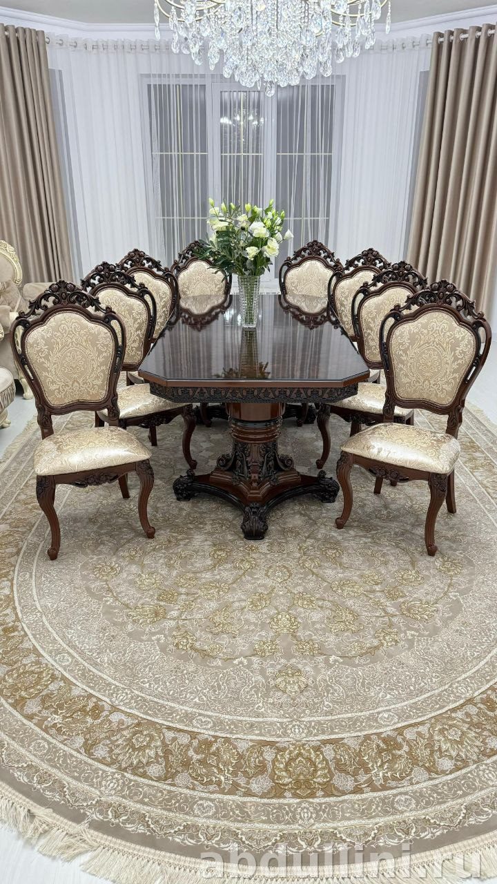 Обеденный стол "Голд Мокко" с 6 стульями — купить в Дагестане — купить в Дагестане — фото 1