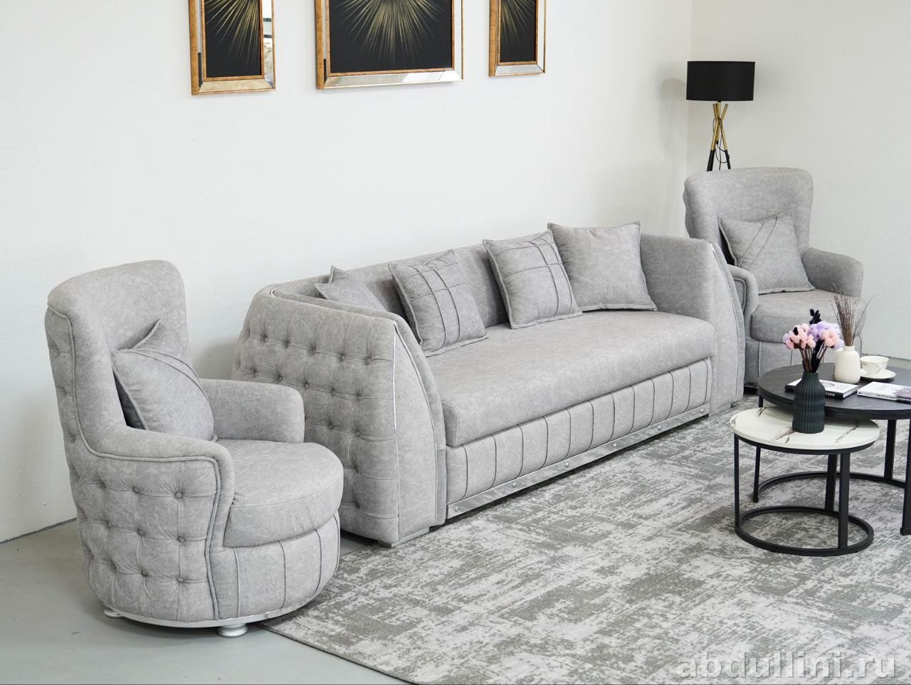 Мебельный комплект Salerno 2517: диван, кресла, столики в Дагестане — купить в Дагестане — фото 1