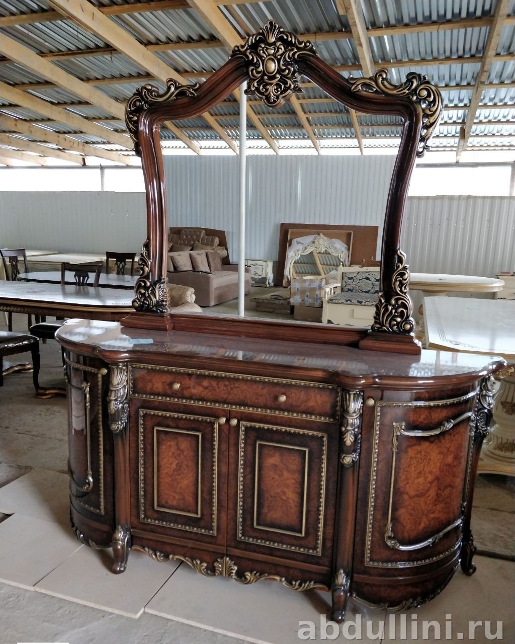 Комод «Джоконда» с зеркалом в стиле барокко — купить в Дагестане с зеркалом — купить в Дагестане