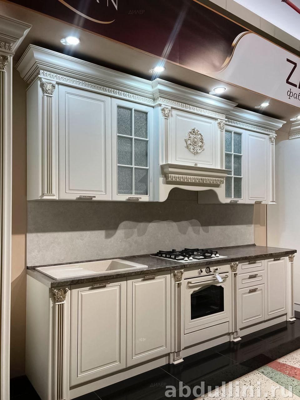 Кухня Валенсия 3м — светлый крем с золотом | Дагестан — купить в Дагестане — фото 1