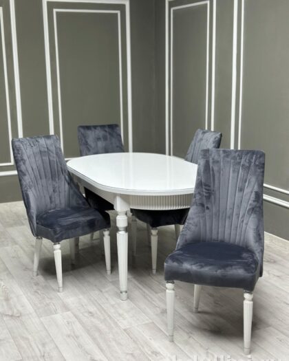 Стол Рифленка овал раздвижной и стулья Сурен купить в Дагестане другой размер — купить в Дагестане — фото 1